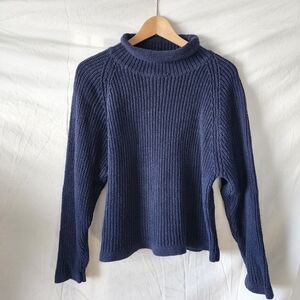 Vintage Navy Blue Knit Sweater